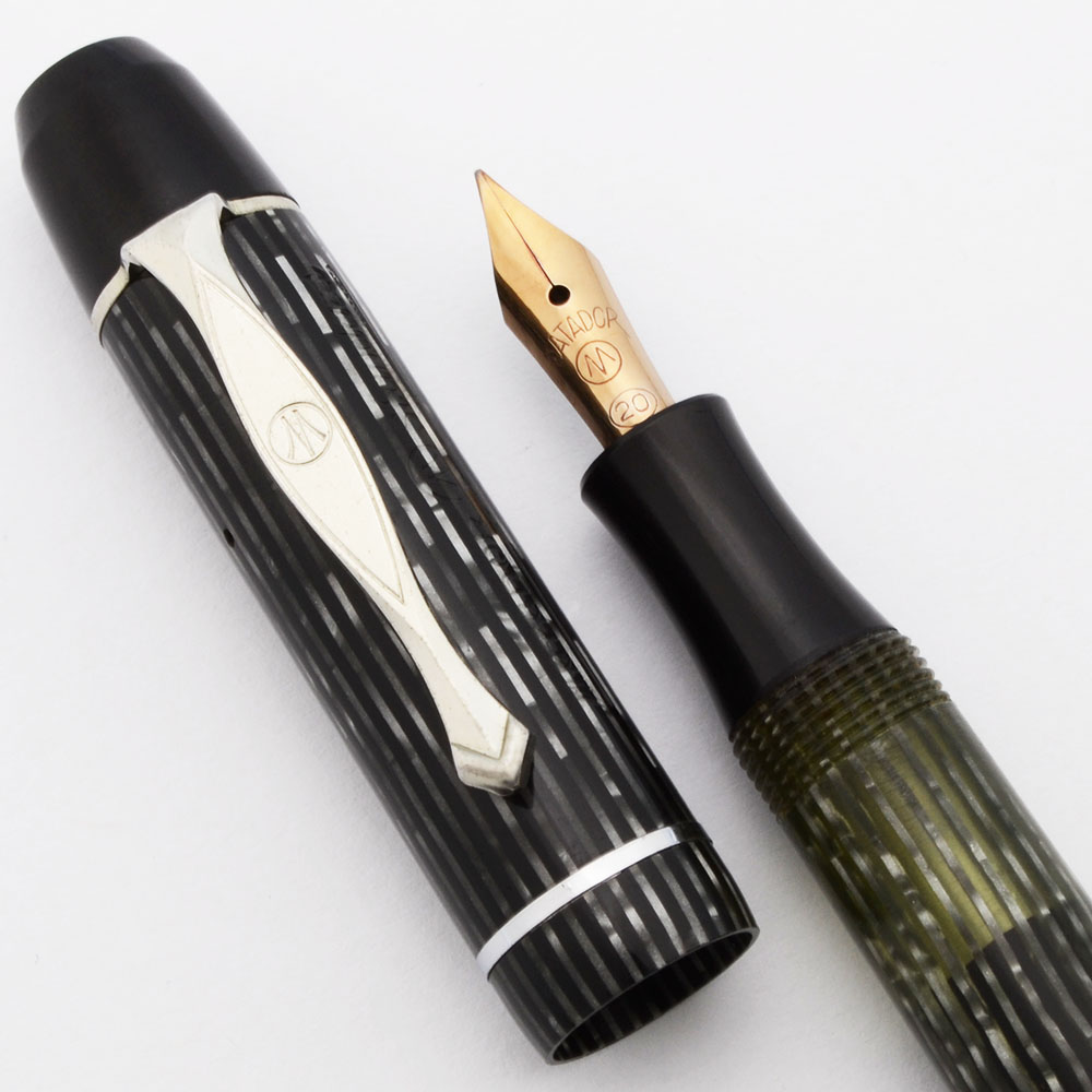 Matador Standard 811 Fountain Pen (Germany, 1930s) - Grey Stripe